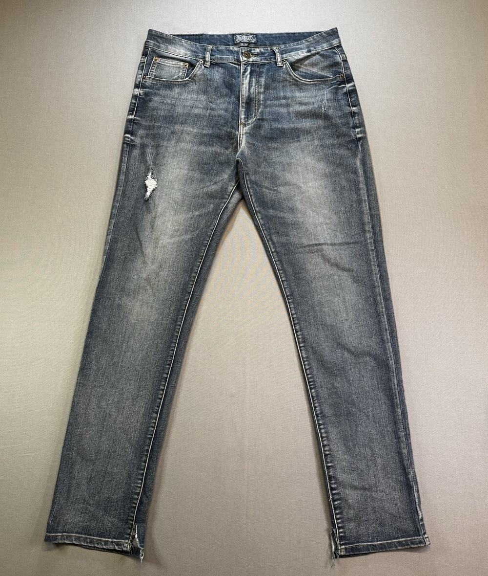 Company 81 Men’s Jeans Size 36x34 Blue Straight Fit Distressed Faded Denim Pants